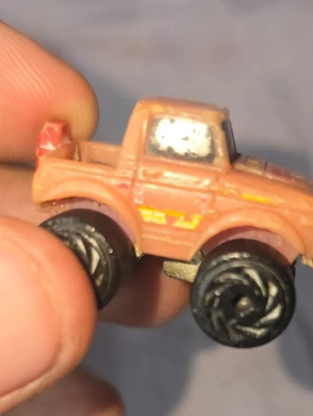 Vintage 1987 Road Champs Micro Machine Monster Truck PINK JEEP